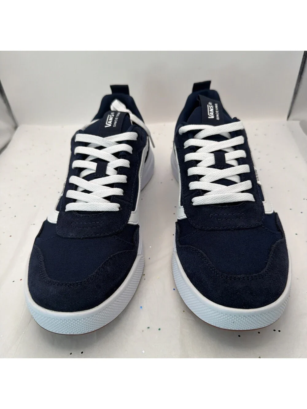 Vans Range EXP VN000CY1NAV Men’s Size 10.5 Navy White Suede Canvas Sneaker NIB